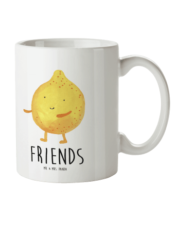 Mr. & Mrs. Panda Kinderbecher Beste Freunde Zitrone mit Spruch in Weiß