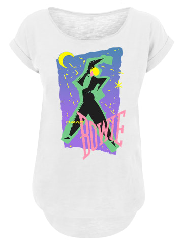 F4NT4STIC Long Cut T-Shirt David Bowie Moonlight Dance in weiß
