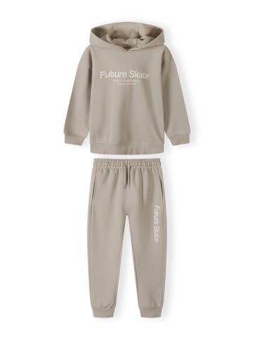 Minoti 2tlg. Outfit: Trainingsanzug 27fleece84 in stone