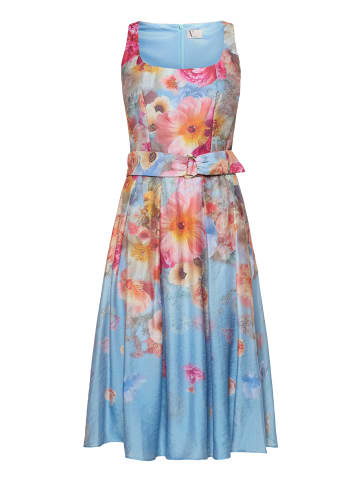 Vera Mont Cocktailkleid mit Blumenprint in Blue/Rosé