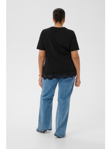 KAFFE curve T-Shirt kurzarm KColivia Regular fit in Black Deep