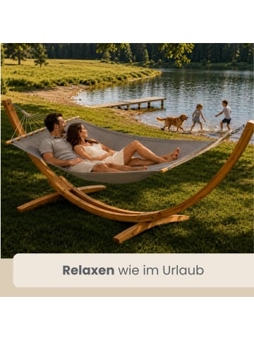 AMANKA B-Ware Hängematte HMG-30 Grau + Gestell HMG-11