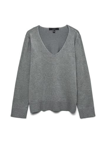 Vero Moda Strickpullover in Medium Grey Melange