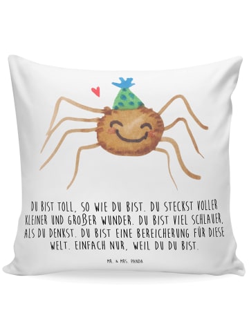 Mr. & Mrs. Panda Sofa Kissen Spinne Agathe Party mit Spruch in Weiß