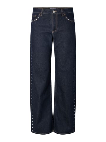 Pieces Wide Fit Jeans in Dark Blue Denim
