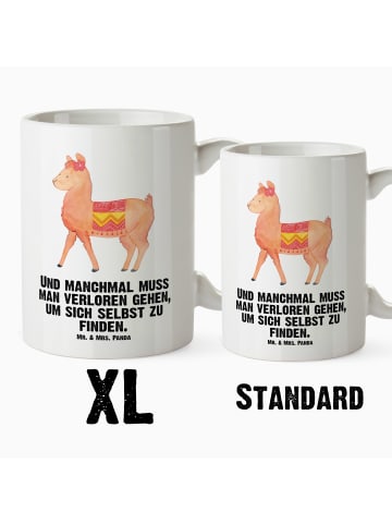 Mr. & Mrs. Panda Große Teetasse Alpaka Stolz mit Spruch in Weiß
