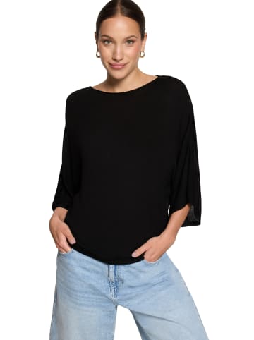 Zero  Feinstrickpullover mit Fledermausärmeln in Black Beauty