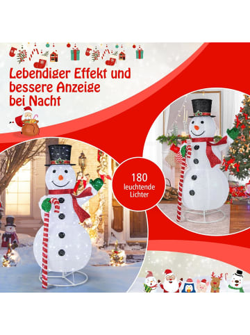 COSTWAY LED Schneemann 150cm in Weiß