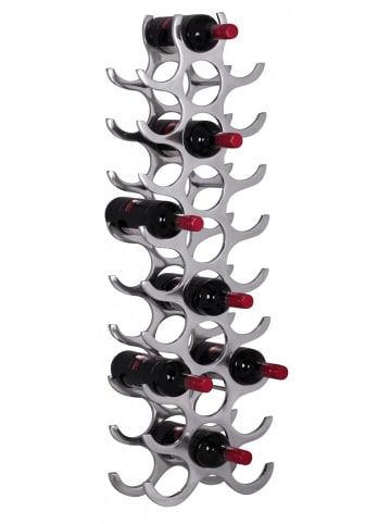 KADIMA DESIGN Weinregal Flammen aus Aluminium: Modernes Design, für 27 Flaschen, 98x31x14 cm