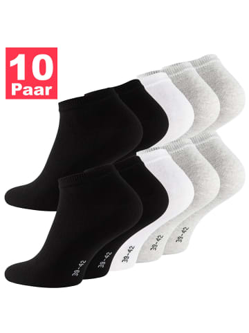 RESLAD Füßlinge Sneakersocken 10er PACK in farbmix