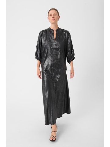 Soaked in Luxury Kurzarm-Bluse SLMirmir Lockere Passform in Black