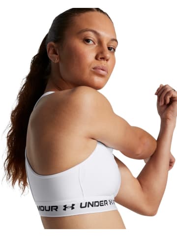 Under Armour Sport-BH "Crossback Mid Bra" in Weiß