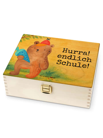 Mr. & Mrs. Panda Tee Organizer Bär Schultüte Design mit Spruch in Weiß