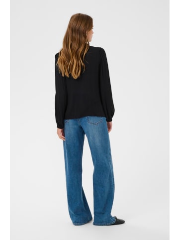 Kaffe Langarm-Bluse KAfia Regular fit in Black Deep