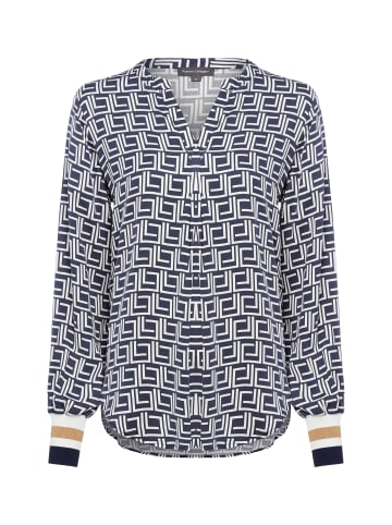 Franco Callegari Bluse in marine weiß