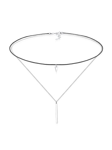 Elli Halskette 925 Sterling Silber Dreieck, Geo, Rechteck in Silber