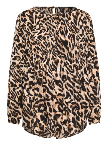 Betty Barclay Schlupfbluse mit Plissee in Schwarz/Beige