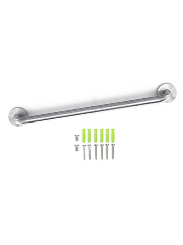 Intirilife Handtuchhalter Gebürsteter Edelstahl in Silber - Gebürstet - 100 cm