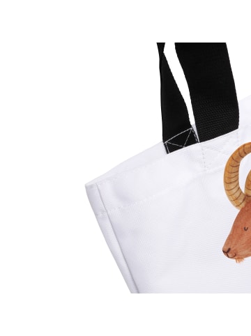 Mr. & Mrs. Panda Einkaufstasche Sternzeichen Steinbock ohne Spruch in Weiß