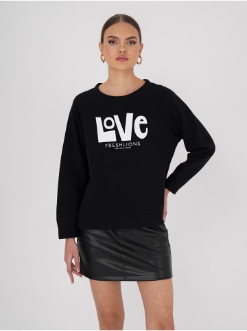 Freshlions Sweater Love Print in schwarz
