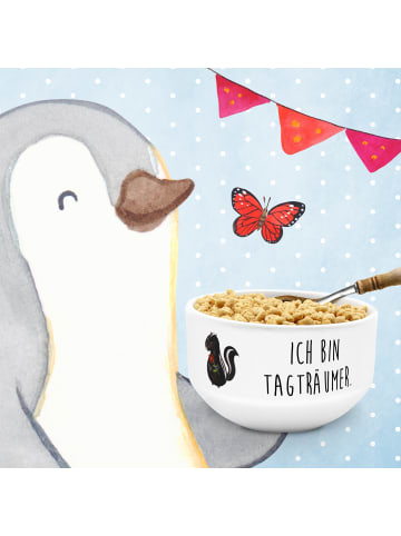 Mr. & Mrs. Panda Dessertschale Stinktier Blume mit Spruch in Weiß