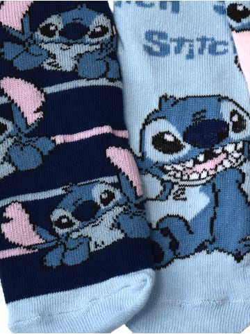 Lilo & Stitch 3er Pack Disney Lilo & Stitch Socken Kindersocken Söckchen in blau/rosa