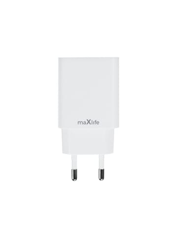 maXlife Maxlife MXTC-13-20AC PD QC Ladegerät 1x USB-C 1x USB 20W weiß