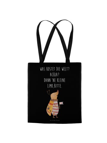 Mr. & Mrs. Panda Tote Bag Nachtfalter Fähnchen mit Spruch in Schwarz