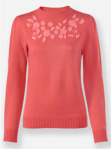 WITT WEIDEN Langarm-Pullover in grapefruit-flamingo-gemustert