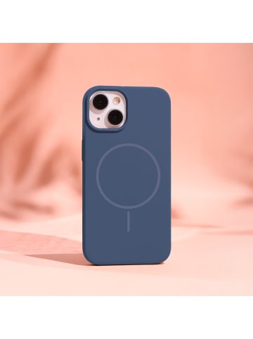 COFI 1453 TFO Silicone Thin Mag kompatibel mit Apple iPhone 15 Dunkelblau in Dunkelblau