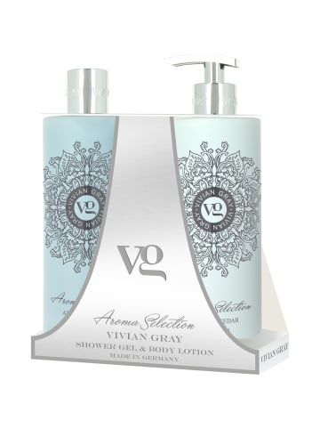 Vivian Gray Duschgel Aroma Selection & Body Lotion Amber & Cedar in Mehrfarbig