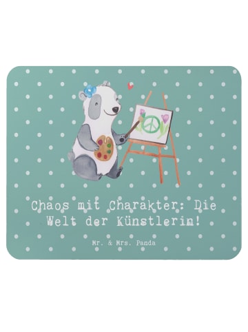 Mr. & Mrs. Panda Mauspad Künstlerin Chaos mit Spruch in Meeresbrise