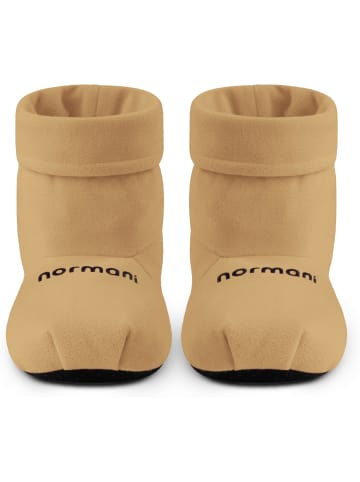 normani Weiche Körnerpantoffeln mit Leinsamenfüllung für die Mikrowelle in Apricot