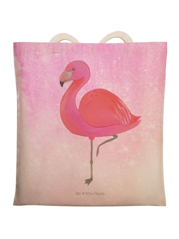Mr. & Mrs. Panda Einkaufstasche Flamingo Classic ohne Spruch in Aquarell Pink