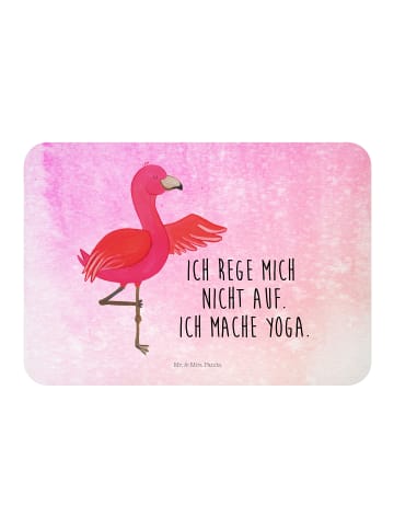 Mr. & Mrs. Panda Magnet Flamingo Yoga mit Spruch in Aquarell Pink