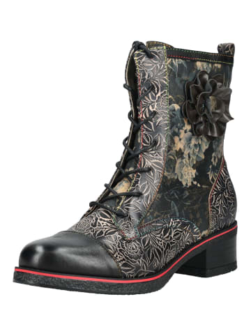 Stiefelette Schwarz Kombi