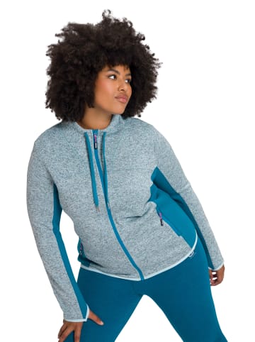 Ulla Popken Sweatjacke in eisblau