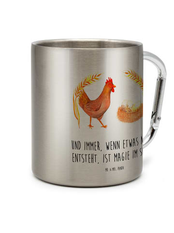 Mr. & Mrs. Panda Tasse Huhn Stolz mit Spruch in Silber