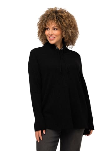 Ulla Popken Hoodie-Shirt in schwarz