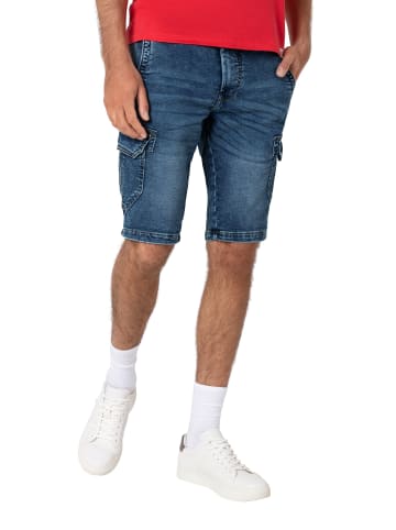 Timezone Cargo Jeans Shorts Kurze Bermuda Hose in Blau-2