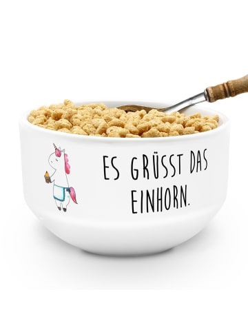 Mr. & Mrs. Panda Müslischale Einhorn Muffin mit Spruch in Weiß