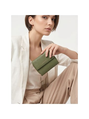 Lazarotti Bologna Leather Zip-Around Geldbörse Leder 12 cm olive