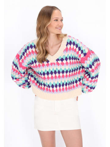 myMo Sweater in turquoise multicolor