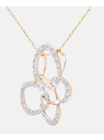 Diamant L'éternel Halskette mit Anhänger aus 375 Gelbgold mit Diamant Schmetterling