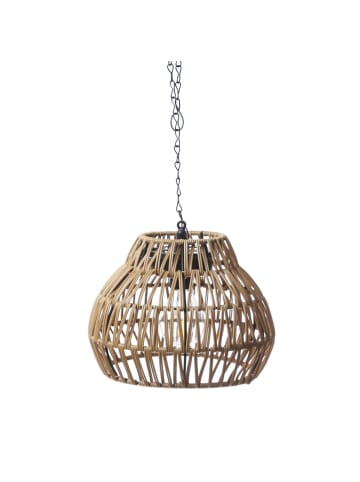 MARELIDA LED LED Solar Hängeleuchte Lampenschirm aus Kunststoffseil D: 22cm beige