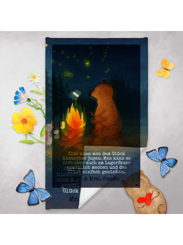 Mr. & Mrs. Panda Gästehandtuch Bär & Marienkäfer Lagerfeuer Desi... in Weiß