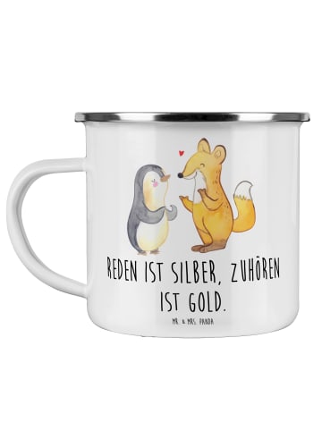 Mr. & Mrs. Panda Kaffeetasse Konflikte friedlich lösen mit Spruch in Weiß