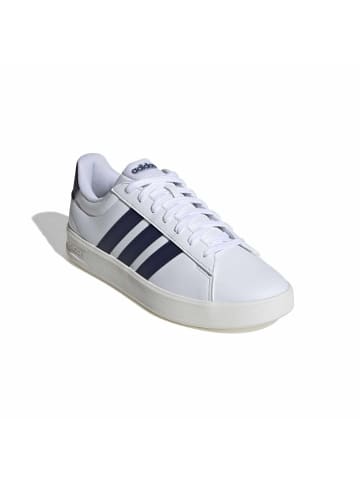 adidas Schnürschuhe Grand Court 3.0 in white/dark blue/core white