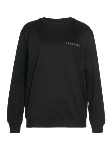 LASCANA Sweatshirt in roségoldfarben-schwarz