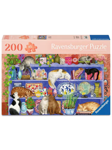 Ravensburger Ravensburger Puzzle 200 Teile Katzen im Regal in bunt